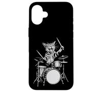 Cat Drum Retro 90s Vintage Music Vibe for Batteurs Coque pour iPhone 16 Plus
