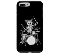 Cat Drum Retro 90s Vintage Music Vibe for Batteurs Coque pour iPhone 7 Plus/8 Plus