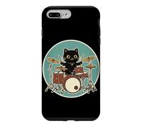 Cat Drummer Rock Band Music Lover Baguettes de Batterie Coque pour iPhone 7 Plus/8 Plus
