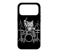 Cat Drummer Rock Star Baguettes de Batterie de Concert pour Amateur de Musique Coque pour iPhone 17 Pro Max