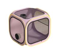 Cat Dryer Box, Portable Cat Hair Drying Crate, Anti-Hair Flying, PVC Oxford Cloth Construction, Home, Travel, Pet Grooming, 19.69x19.69x19.69 inches, Purple, Blue, 1 Piece