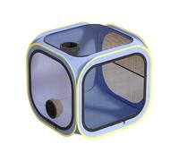 Cat Dryer Box, Portable Cat Hair Drying Crate, Anti-Hair Flying, PVC Oxford Cloth Construction, Home, Travel, Pet Grooming, 19.69x19.69x19.69 inches, Purple, Blue, 1 Piece