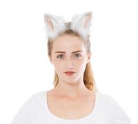 Cat Ears Band, Cosplay Ears of Simulation Cat - Élégant fait à la main, mignon, non glissant, robuste, avec des oreilles de chat poilues, pour le cosplay de fêtes masquées animées