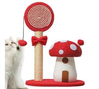 Cat en forme de champignon Post de grattage, gratteur de chats de champignons, Post à gratter en intérieur de Toy Cat Tree interactif, Polonais de champignons multifonctionnels, gratteur de planche si