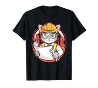 Cat Engineer asque Rigide Motif Chaton T-Shirt