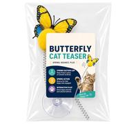 Cat Enrichment Toys Suction Cup Cat Butterfly Wand Teaser Game