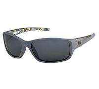 Cat erpillar CTSENSOR-108P Lunettes de soleil polarisées pour homme, gris mat, camouflage jaune/verres fumés solides, taille 62-16-133 mm