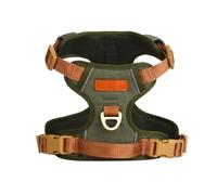 Cat Escape Safety Belt with Drawstring and partition, Reflective Strip Vest Chest Strap (Green L)