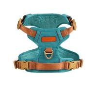 Cat Escape Safety Belt with Drawstring and partition, Reflective Strip Vest Chest Strap (Lake Blue L)