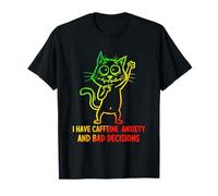 Cat étrange coulant sur de la caféine et de l'arc-en-Ciel T-Shirt