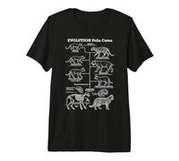 Cat Evolution Felis Catus Cats Lineage Funny Science Diagramme T-Shirt Haut de Gamme