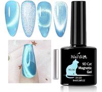 Cat Eye Gel Nail Polish With Magnet Uv Gel Nail Polish Uv Gel Nail Polish Galaxy Cat Eye Holographic Gel Nail Polish Salon Sky Blue