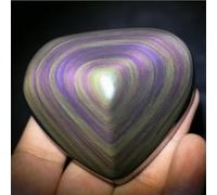 Cat Eye Obsidian Quartz Crystal Heart Heal (Size : About 4cm)