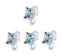 Cat Eye Ring Boully Button Bracelets Boucles d'oreilles Hoop Femmes Mignon Sizer Empilable Girly pour Teen Vintage Anneaux Retro Decor Bijoux