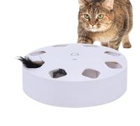 Cat Feather Toy, Automatic Cat Toy, Rechargeable Cat Toy, Interactive Cat Teaser, Cat Whack Game, Cat Enrichment Toy, Feather Cat Game, Teaser Cat Toy, Indoor Cat Toy for Bored Indoor Cats