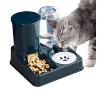 Cat Feeder and Water Dispenser, 2 in 1 Non-Slip Cat Bowl, Portable Animal Food and Dispenser, Detachable Automatic Feeders for Bunnies, Convenient Pet Feeding Solution