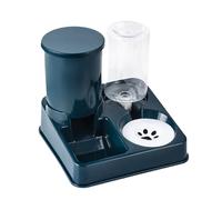 Cat Feeder and Water Dispenser - 2-in-1 Non-Slip Pet Bowl, Portable Food Water Dispenser | Detachable Automatic Feeders for Cats Dogs Bunnies | Flow Station No Electricity