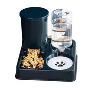 Cat Feeder and Water Dispenser - 2 in 1 Non-Slip Pet Bowl | Portable Pet Food Water Dispenser | Detachable Automatic Feeders for Cat, Dog | Cats Feeder and Watêr Dispensers Non-Slip Bowl