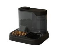 Cat Feeder and Water Dispenser, Automatic Pet Waterer, Feeding Bowl, 11.81x9.84x9.06 inches Portable Container, Indoor Outdoor Use, Travel Essential, Ideal for Pet Care Convenience