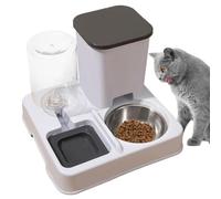 Cat Feeder and Water Dispenser, Portable Automatic Cat Feeder, Pet Supplies for Cats, 2 in 1 Pet Feeder, Cat Water Dispenser, Automatic Pet Bowl, Small Medium Large Breed Cat Feeder, Pet Water Bowl