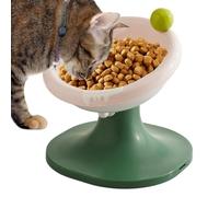Cat Feeder, Elevated Bowls Stand, Ergonomic Adjustable Height Design, Deep Dish Pet Accessory for Small Breeds, Indoor Apartment Mealtime, Food and Water Station, 7.09x7.09x6.1 inches