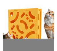 Cat Feeder, Puzzle Toy, Maze Game Box with 11.81x11.81x2.36 inches, Enrichment Trainer, Behavior Play for Apartment, Living Room, After Meal, Routine, Indoor Entertainment