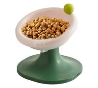 Cat Feeder, Tilted Whisker-Friendly Ceramic Food Dish, 7.09-inch Pet Ergonomic Deep Treat Stand,Kitten Feeder for Apartment, Indoor Use, Cats of All Ages