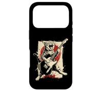 Cat Feline Guitarist Guitare Japonaise Vintage Anime Coque pour iPhone 17 Pro