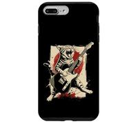Cat Feline Guitarist Guitare Japonaise Vintage Anime Coque pour iPhone 7 Plus/8 Plus