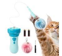 Cat Fetch Toy Automatic Retractable - Launcher Teaser Wand with Fuzzy Ball | Telescopic Pet Interactive Toy for Kitten Enrichment Playing | Exploration Home Living Room Cat Fetch Toy Automatic Launcher