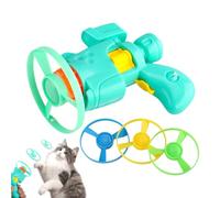 Cat Fetch Toy, Interactive Kitten Game Set, 4.13x4.72x1.57 Inches Flying Disc , Engaging Training Toy with Easy Grip Transmitter, Lightweight Safe Build, for Exercise, Play, Fun, Entertainment