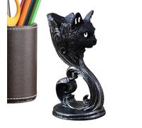 Cat Figurine Decor - Black Kittens Resin Figurine, Cute Cats Statue, Kitten Figurinee Sculpture, Miniature Black Cat Resin Decor For Table Shelf Desk Home Office Modern Creative Stylish Collectible