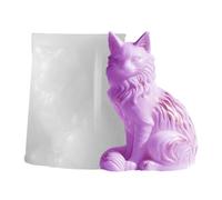 Cat Figurine - Soft Silicone Casting Mold, Animal Statue Form | Heat Resistant Smooth Interior Wall Crafting Shell | Home Tabletop Centerpiece Making, DIY Clay Wax Soap Plaster Casting Tool