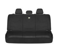 CAT Flexfit™ Housse de siège arrière pour voiture, SUV et camion - toile résistante, protection banquette arrière 60/40, housse et protège-siège arrière, accessoire intérieur, noir