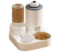 Cat Food Dish with Water Bottle, Pets Water and Food Bowl Set, Feeder Dish with Bell, Pet Feeder and Waterer Set for Small Cat or Dog, Pet Feeder Dish with Water Bottle, Cat Food and Water Bowl Set