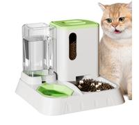 Cat Food Dispenser Automatic, Transparent Automatic Water and Food Feeder, PP Anti-Slip Large Capacity Pets Feeding Supplies, Easy Installation for Pet Shop, Home, Cattery, and Indoor, 30x30x26cm