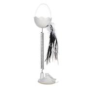 Cat Food Dispensing Ball, Interactive Cat Toy Ball, Feather and Light Cat Ball, Suction Cup Cat Teaser, Interactive Cat Wand Feather Toy, Slow Feeder Ball for Cats, Hunting Toy for Cats