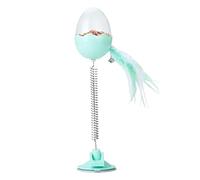Cat Food Dispensing Ball - Interactive Cat Treat Distributeur with and Light | Suction Cup Cat Teaser Wand Toy | Slow Feeder Cat Ball for Indoor Cats, Encouraging Hunting Instincts and