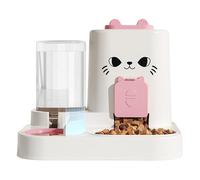 Cat Food Feeder, Water Dispenser, Adorable Compact Automatic Pet Feeding Bowls, Leakproof Dry Food Feeders Container for Continuous Hydration and Nutrition, Indoor Cats