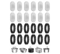 Cat Fountain Filter Replacement - Water Dispenser for Pets | 12-Pack Set with Activated Carbon, Cotton Mesh Layers, Household Supplies for Feeding, Faucet Health Flower, Everyday Aquarium Use