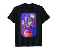 Cat Galaxy Flying Cupcake Space Kitty Adventure T-Shirt