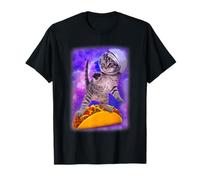 Cat Galaxy Flying Tacos Space Kitty Adventure T-Shirt