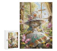 Cat Garden Dreamscape Puzzle 1000 Pièces Educa Jouet en Bois Cadeau Unique Décoration Intérieure Jeu Éducatif Challenge Toy Adultes Et Enfants À Partir De 14 Ans 300 PCS
