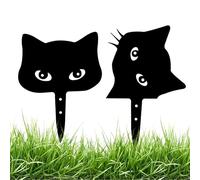 Cat Garden Stake, Cat Yard Stakes Statues de chats d'extérieur en métal Stakes décorative, figurine d'extérieur de chats imperméables, ornements pour paysages pour étang, patio, piscine