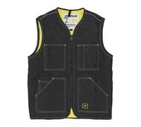 Cat - Gilet Sans Manches en Denim Noir - Homme - Vestes - Noir - Taille: S