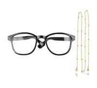 Cat Glasses with Chain, Funny Pet Cosplay Eyewear, 3.15x2.95x1.18in Portable Stylish Dress-Up Accessory, Cute Kitten & Puppy Headwear for Travel, and Parties