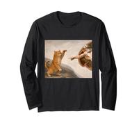 Cat God Creation of Adam Meme - Chat Lover Kitten Owner Kitty Manche Longue