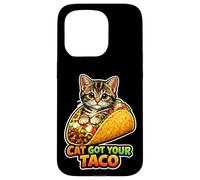 Cat Got Your Taco Nourriture Amusante pour Chat Coque pour iPhone 15 Pro