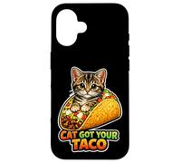 Cat Got Your Taco Nourriture Amusante pour Chat Coque pour iPhone 16