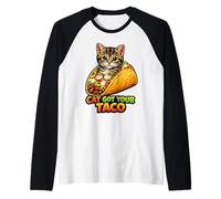 Cat Got Your Taco Nourriture Amusante pour Chat Manche Raglan